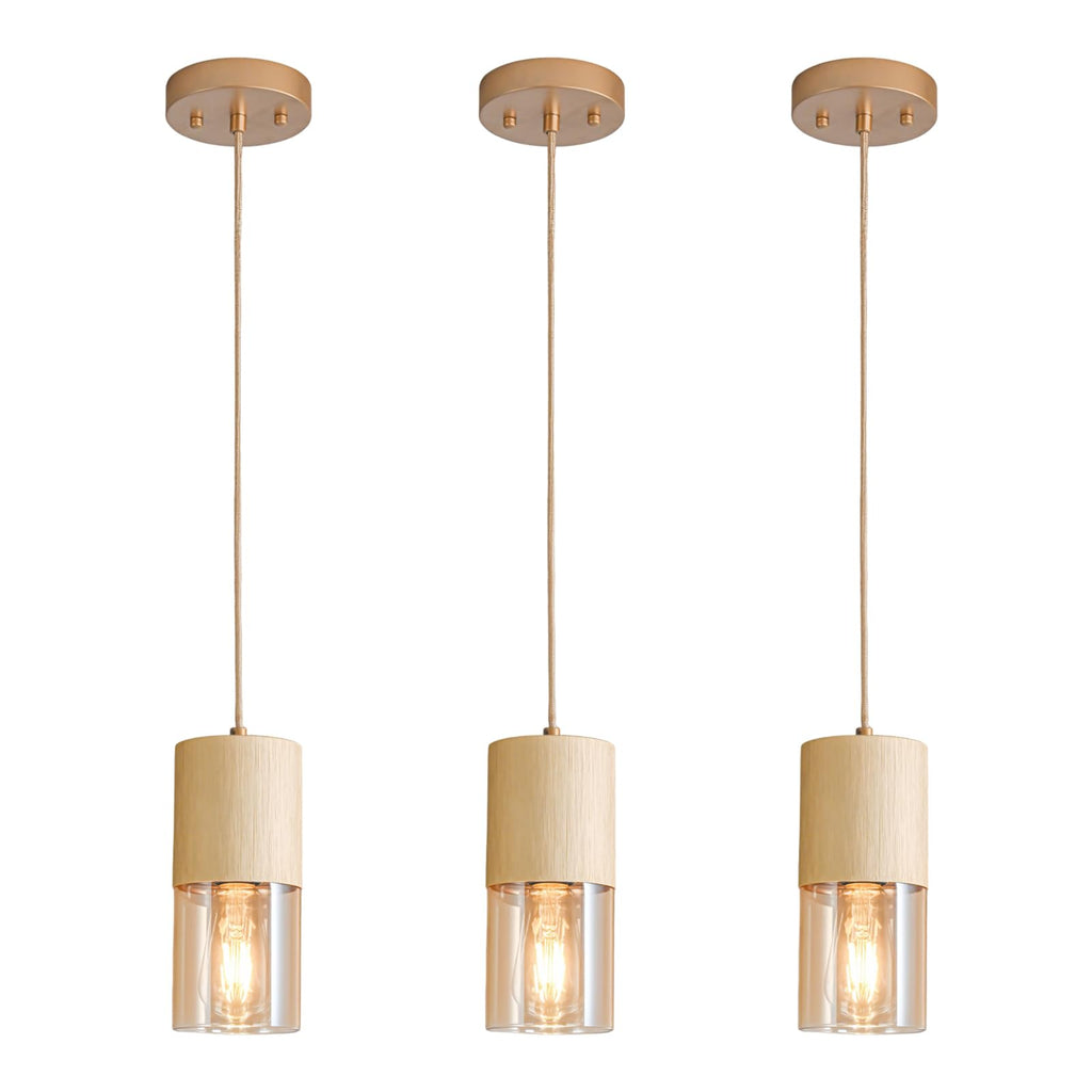 2-Pack Black Pendant Light Fixtures, Adjustable Modern Pendant Lights for Kitchen Island, Industrial Glass Pendant Lights for Dining Table Hallway Bedroom Living Room