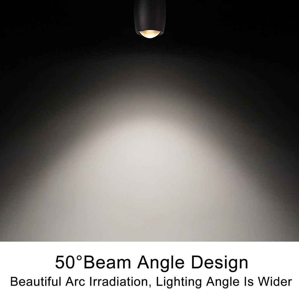 Black Pendant Light for Kitchen Island, LED Dimmable Pendant Light fixtures, Small Modern Industrial Hanging Pendant Light for Over Sink, Bar, Dining Room, Bedside（1-Pack）