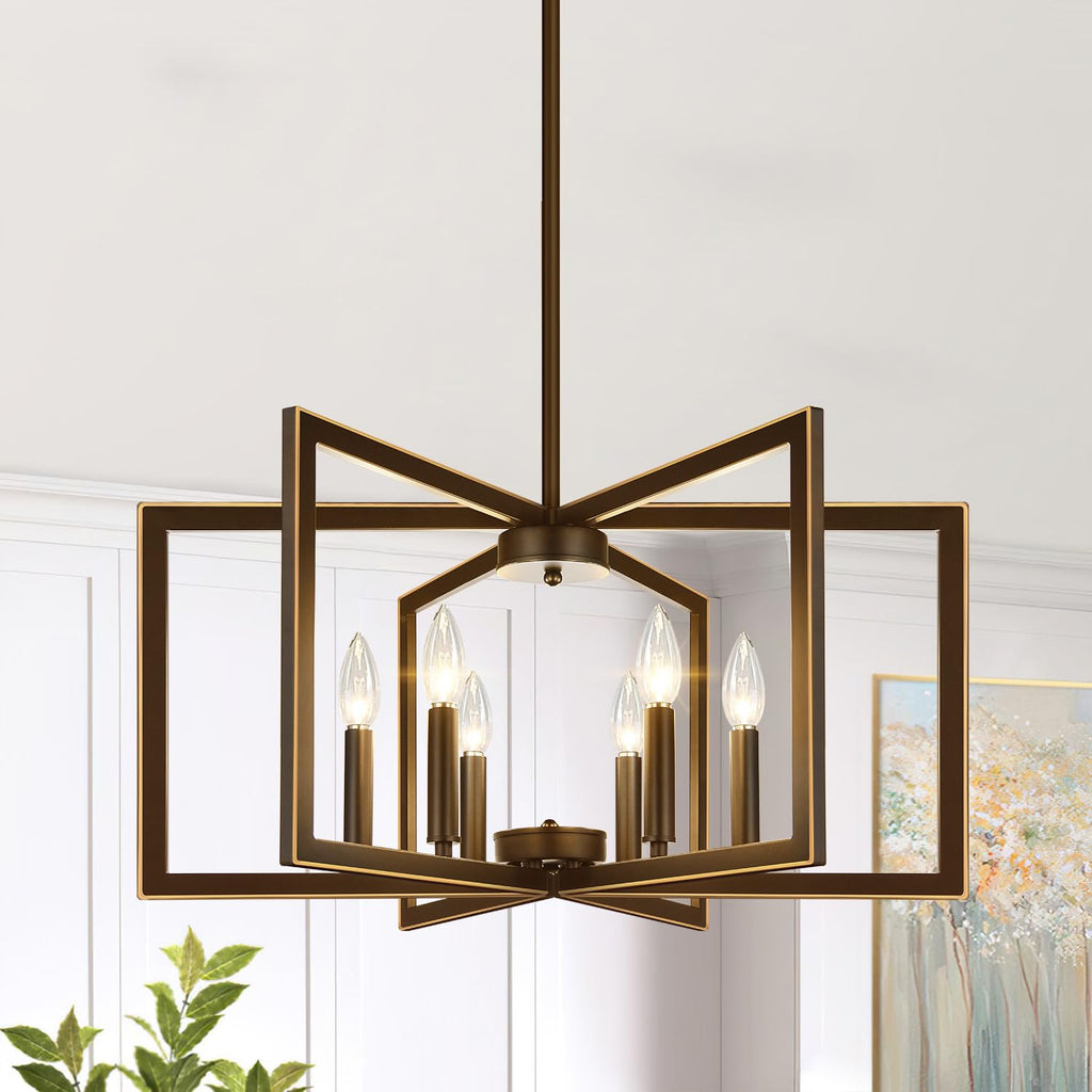 25"-61" Height Adjustable Modern Matte Black Chandelier for Dining Room, No Assembly Required Black Dining Room Light Fixture Over Table, Industrial Metal Pendant Lights Fixture for Kitchen Island