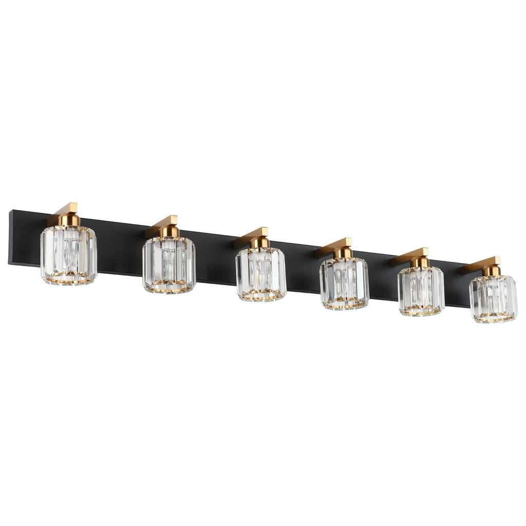 Brushed Nickel 3-Light Crystal Bathroom Vanity Light Fixture (Bulb Not Included)