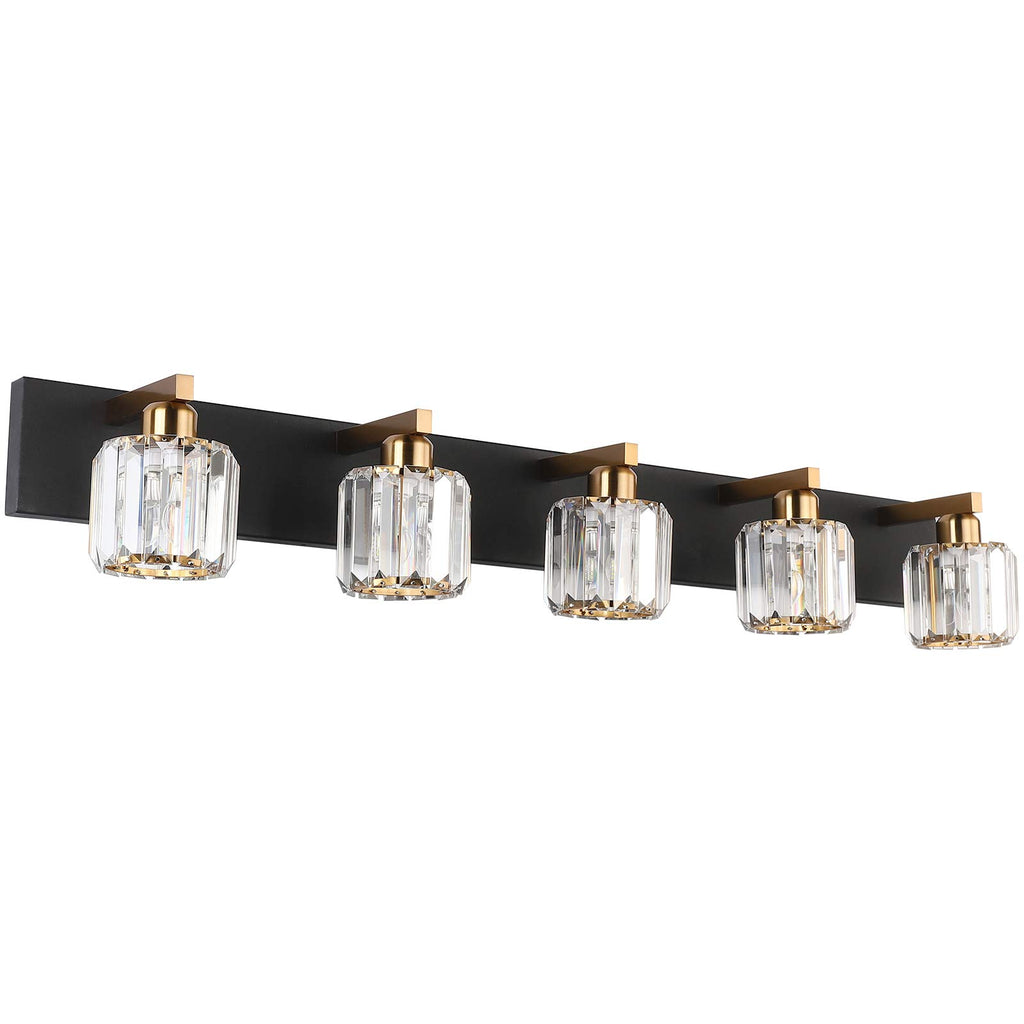 Brushed Nickel 3-Light Crystal Bathroom Vanity Light Fixture (Bulb Not Included)
