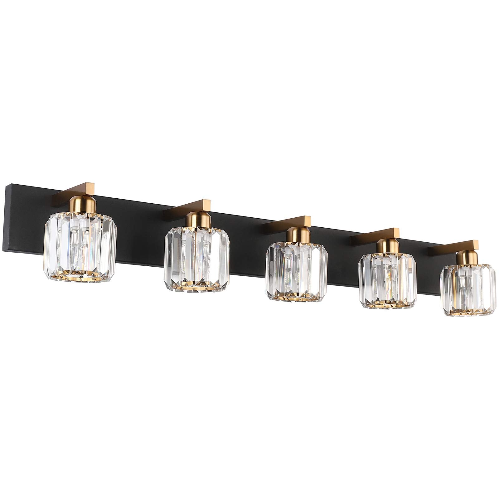Brushed Nickel 3-Light Crystal Bathroom Vanity Light Fixture (Bulb Not Included)