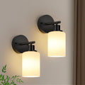 Zarbitta 3-Light Bathroom Light Fixtures, Brushed Nickel Vanity Light, Farmhouse Wall Lights with Milky White Frosted Glass Shades, Bathroom Wall Lamp for Mirror Kitchen Bedroom Hallway Living Room