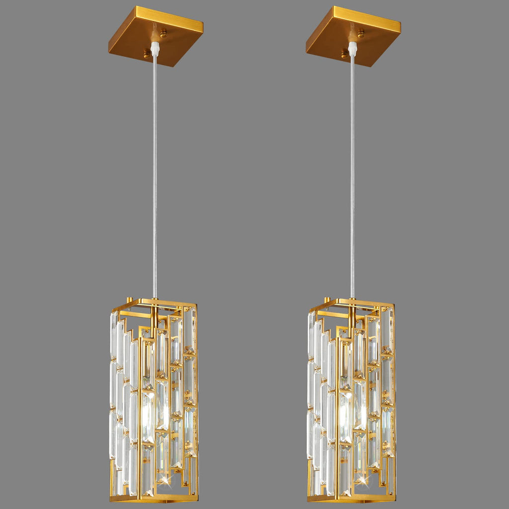 Black Pendant Lighting Modern Pendant Light, Mini Crystal Chandeliers,Adjustable Pendant Light Fixture for Kitchen Island Dinning Room Bedroom (3 Pack)