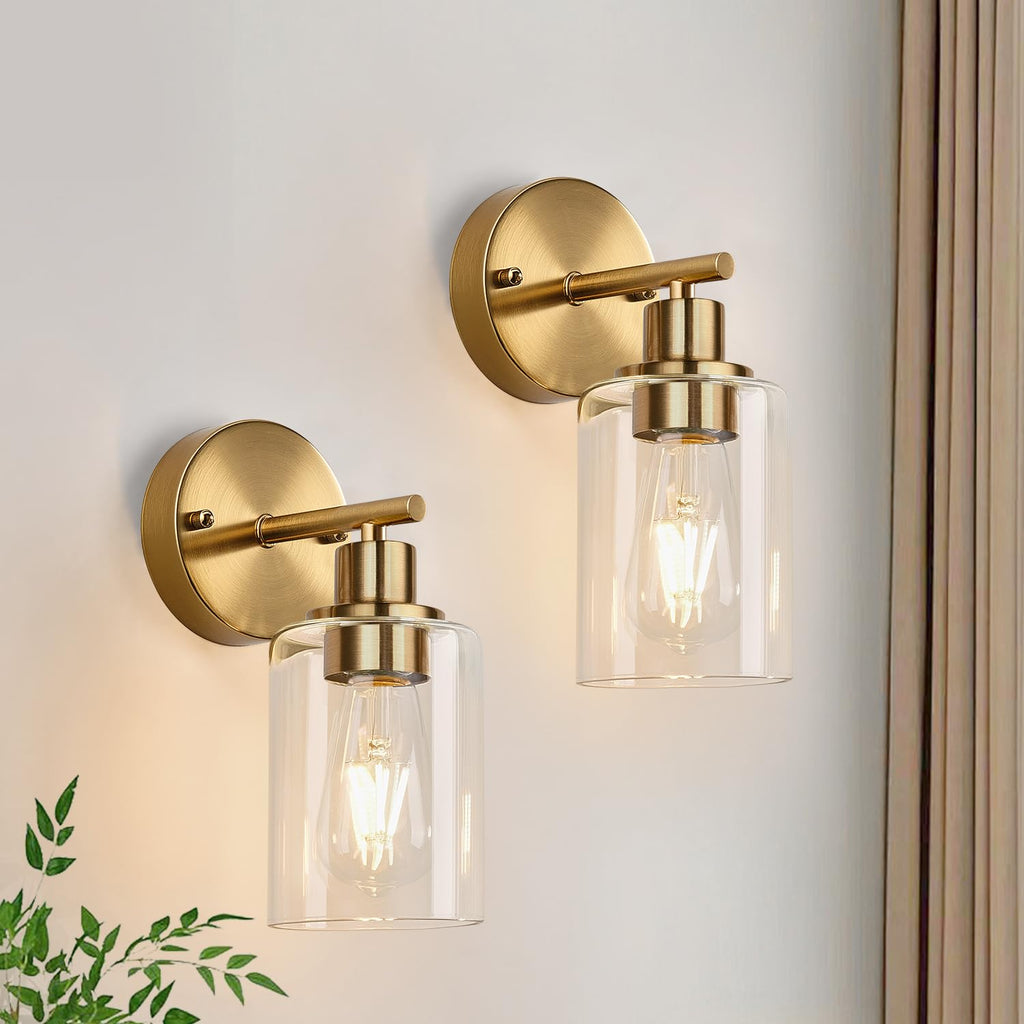 Zarbitta 3-Light Bathroom Light Fixtures, Brushed Nickel Vanity Light, Farmhouse Wall Lights with Milky White Frosted Glass Shades, Bathroom Wall Lamp for Mirror Kitchen Bedroom Hallway Living Room