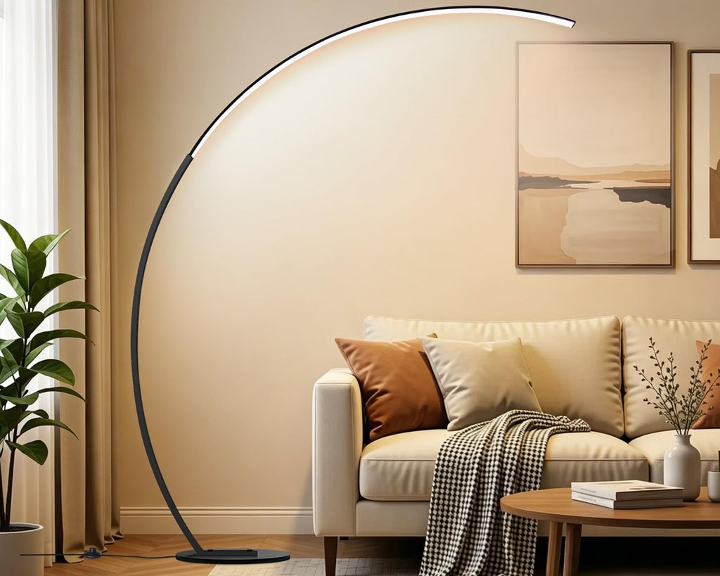 Dimmable LED Lamps for Living Room with 3 Color Temperatures, Ultra Bright 2000LM Arc Floor Lamps, Modern Standing Tall Lamp with Remote Control Reading Floor Lamp for Bedroom Office Classroom