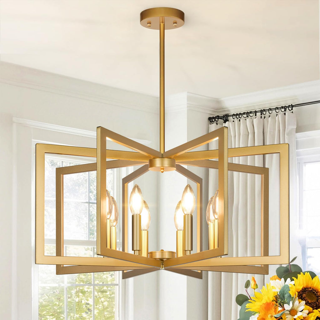 25"-61" Height Adjustable Modern Matte Black Chandelier for Dining Room, No Assembly Required Black Dining Room Light Fixture Over Table, Industrial Metal Pendant Lights Fixture for Kitchen Island