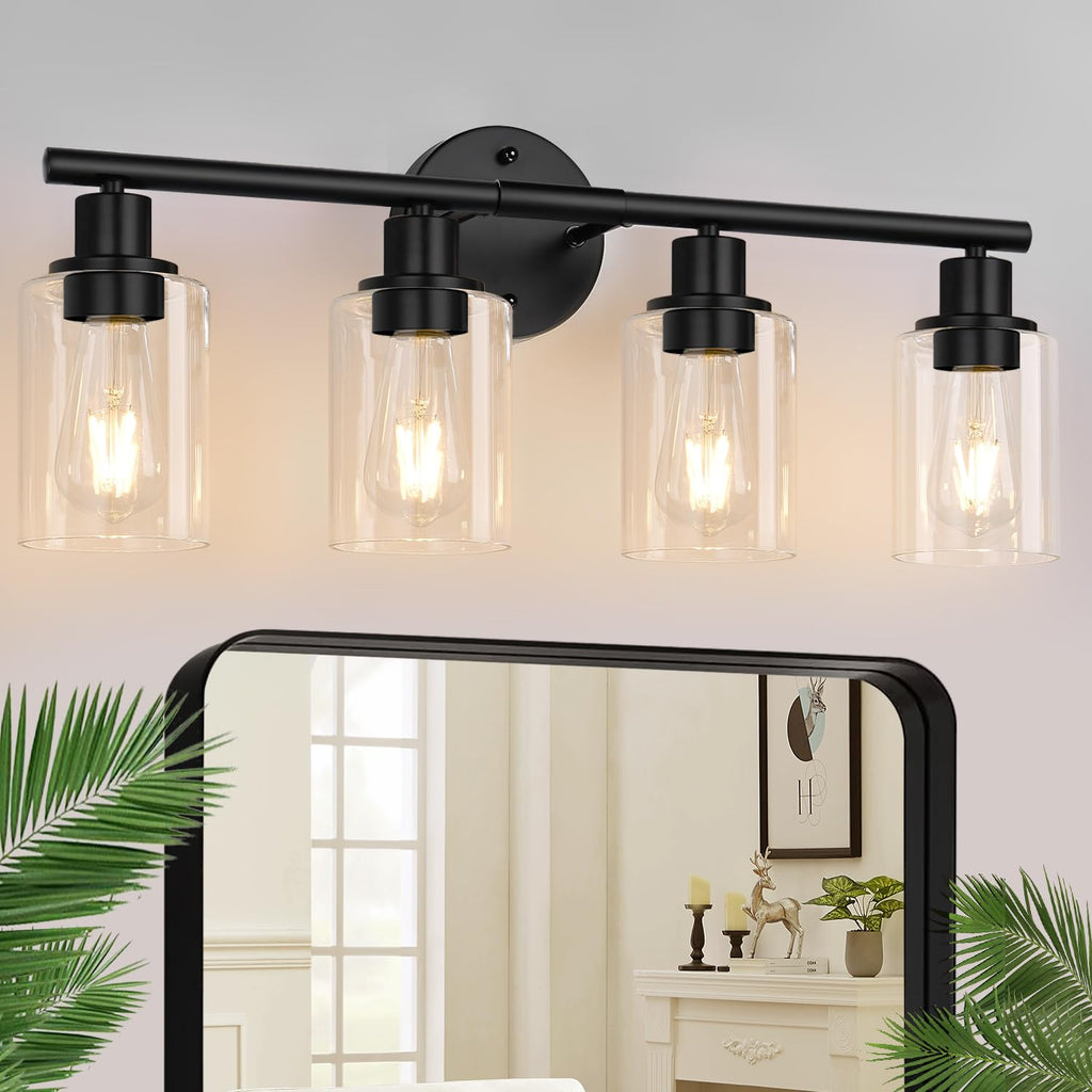 Zarbitta 3-Light Bathroom Light Fixtures, Brushed Nickel Vanity Light, Farmhouse Wall Lights with Milky White Frosted Glass Shades, Bathroom Wall Lamp for Mirror Kitchen Bedroom Hallway Living Room