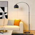 Matte Black Arc Floor Lamp 71" Tall, Dimmable 12W LED Smart Standing Lamp with Remote Control, 360° Rotatable Adjustable Height & Span, Reading Floor Lamp for Living Room, Bedroom, Office, Library