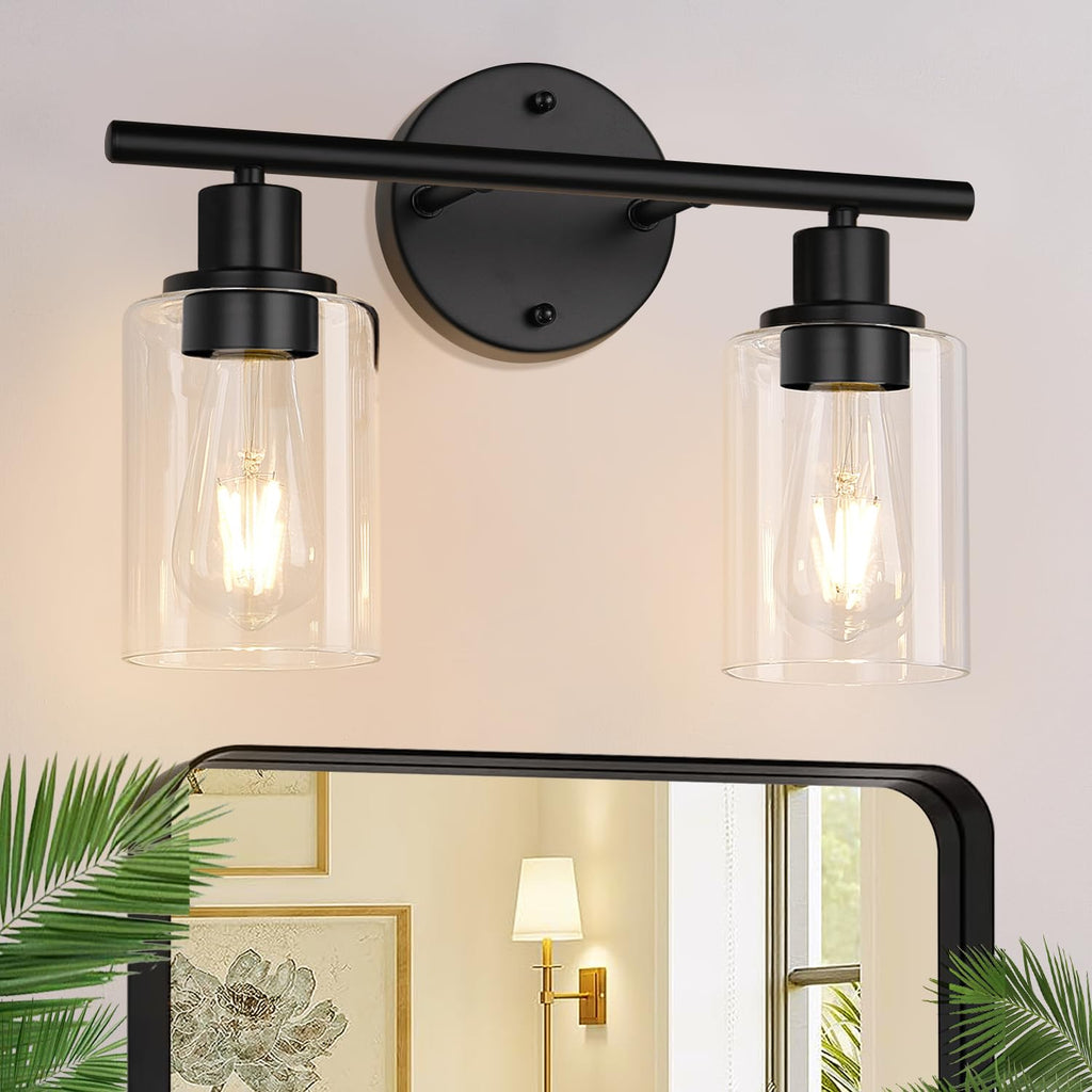 Zarbitta 3-Light Bathroom Light Fixtures, Brushed Nickel Vanity Light, Farmhouse Wall Lights with Milky White Frosted Glass Shades, Bathroom Wall Lamp for Mirror Kitchen Bedroom Hallway Living Room