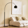 CO-Z 69" Modern Arc Floor Lamp, Gold Standing Light with Adjustable Metal Shade and Marble Base, LED Bulb Included, Contemporary Lighting for Living Room or Sofa